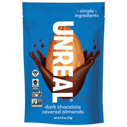 Unreal - Almonds Dk Choc Covered - CS of 6-4 OZ