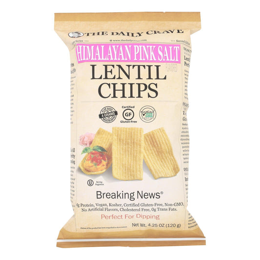 Daily Crave Lentil Chips Himalayan Salt, 8 Pack, 4.25 Oz