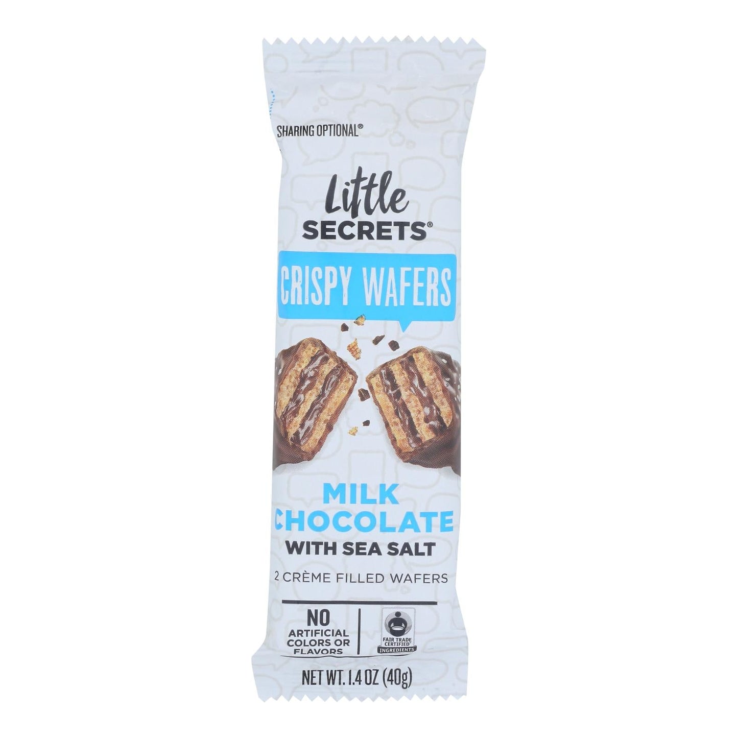 Crispy Wafer - Milk Chocolate Sea Salt, Case of 12 (1.4 oz)