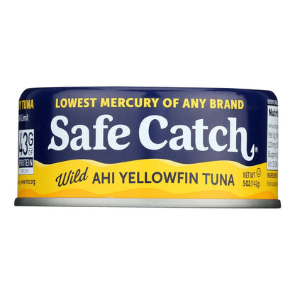 Safe Catch - Tuna Ahi-wild Yellowfin - Case of 6 - 5 OZ