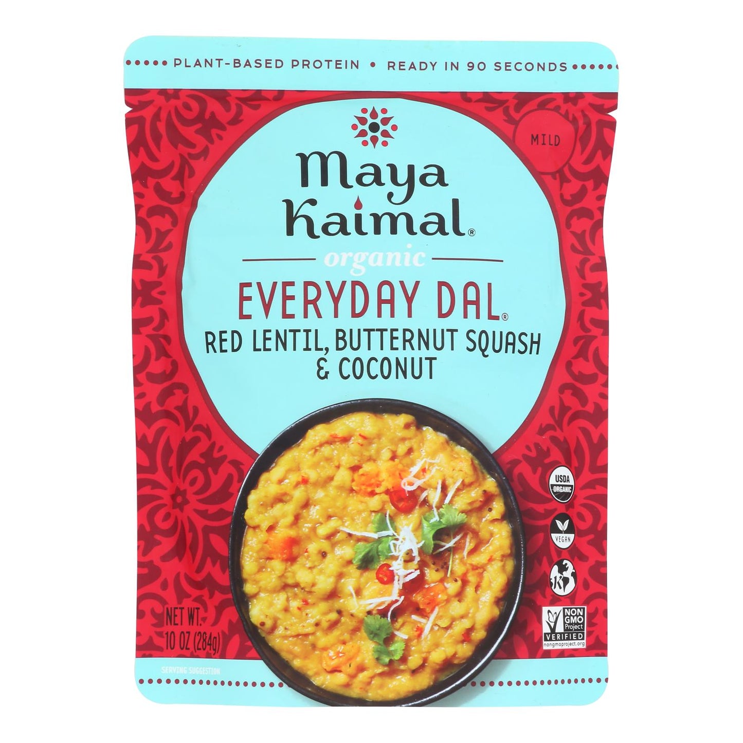 Maya Kaimal Organic Red Lentil Butternut Dal 10oz, 6-Pack