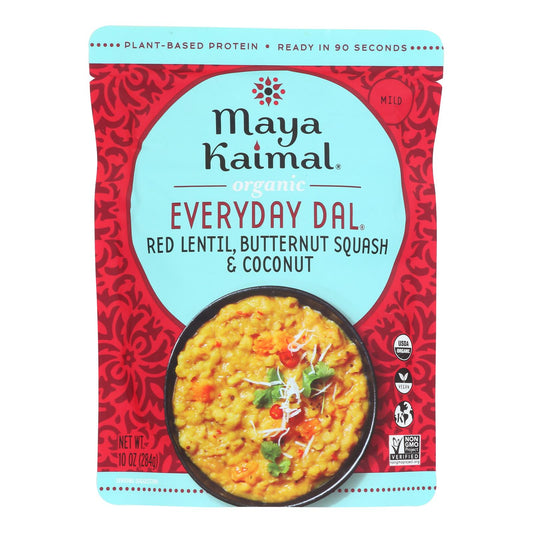 Maya Kaimal Organic Red Lentil Butternut Dal 10oz, 6-Pack