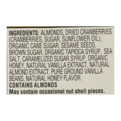 Sahale Almonds with Cranberries & Honey, 1.5oz, Case of 9