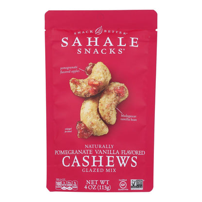 Sahale Cashews Glazed Nuts - Pomegranate Vanilla 6x4oz