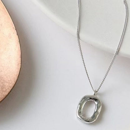 925 Sterling Silver Geometric Pendant Necklace