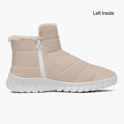 SHO-023CRM-24 Fur Cotton pad Zip Boots