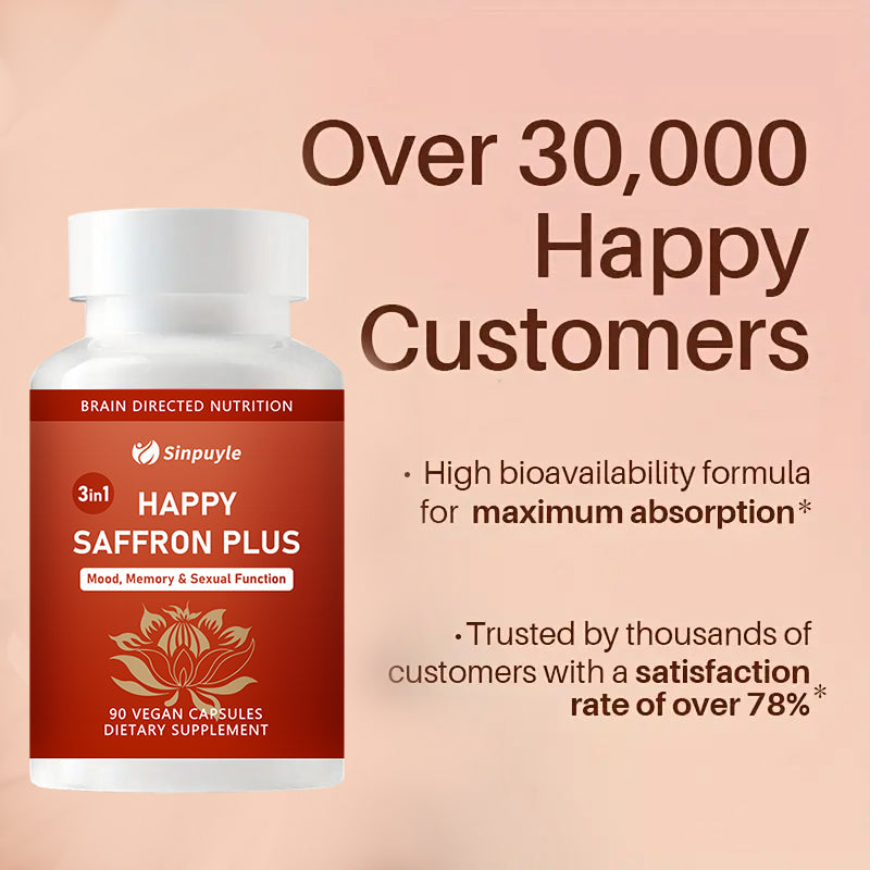 Saffron Supplements With Saffron Flower Extract, Curcumin & Zinc For Mood, Memory & Eye Health, Joint Supplements For Men Women