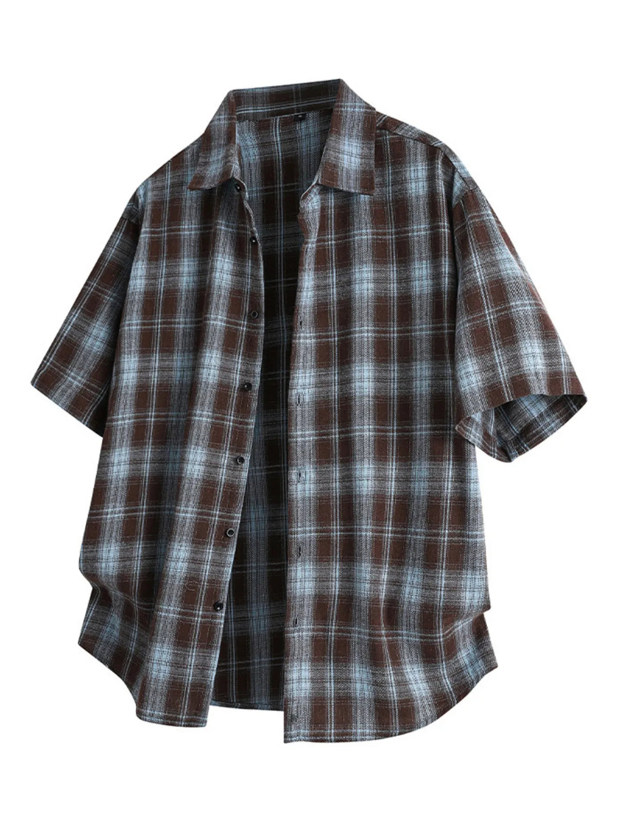 Men's Plus Size Plaid Button Up Casual Shirt