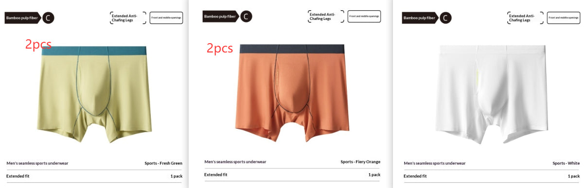 Mens Bamboo Pulp Fiber Extended-length Athletic Underwear