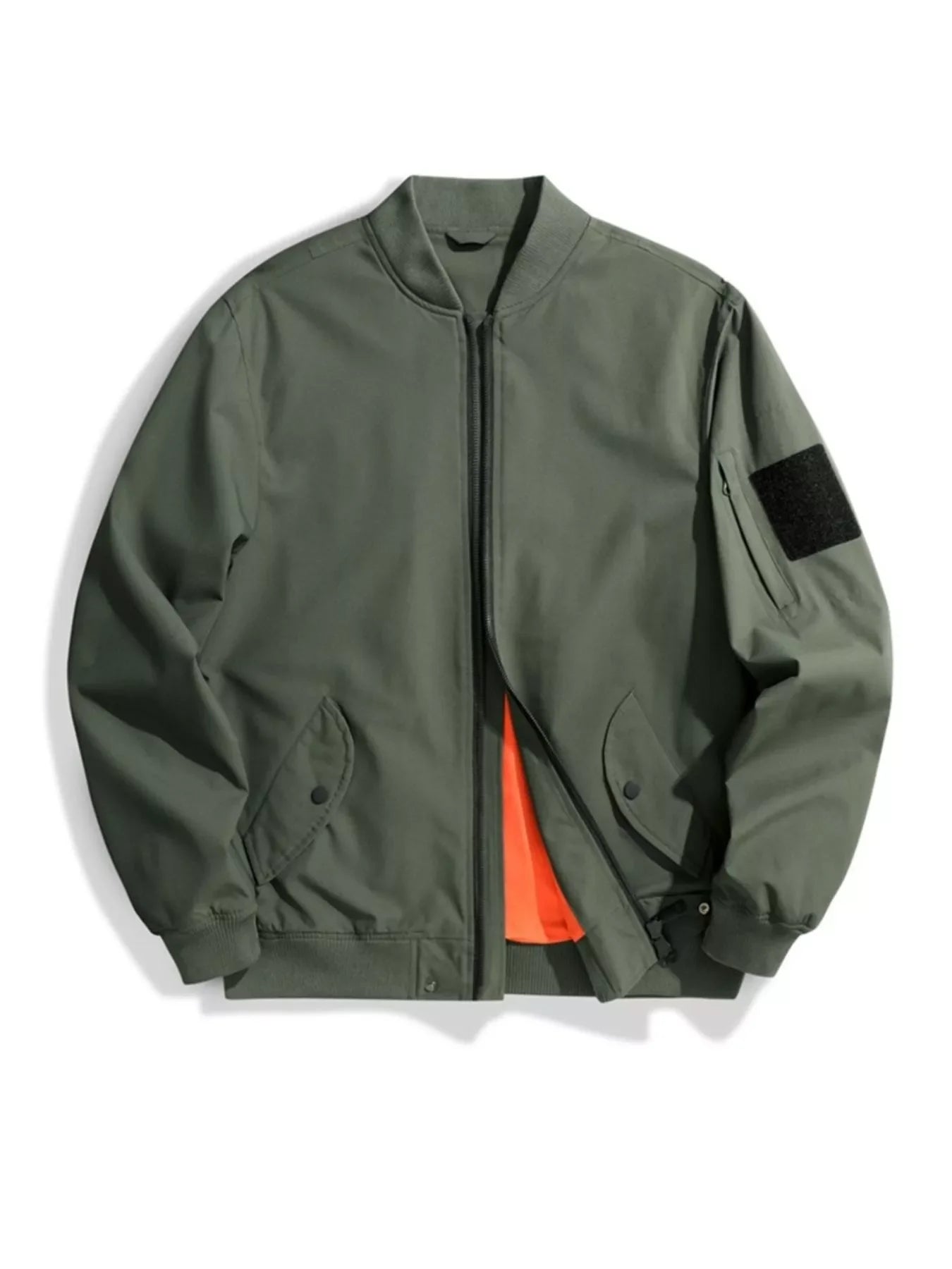 Men's Plus Size Zip Up Long Sleeve Jacket