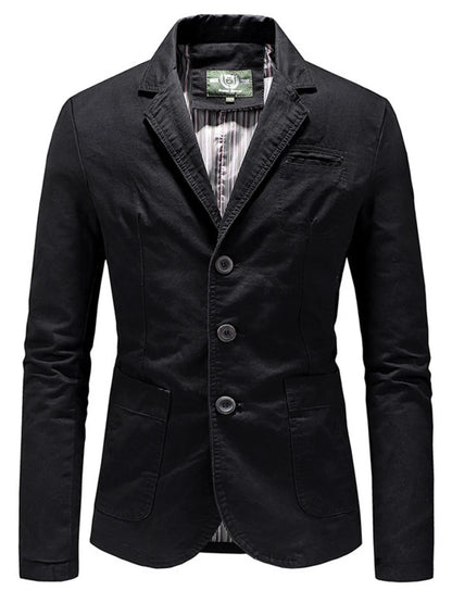 Men's Plus Size Casual Slim Fit Button Up Blazer
