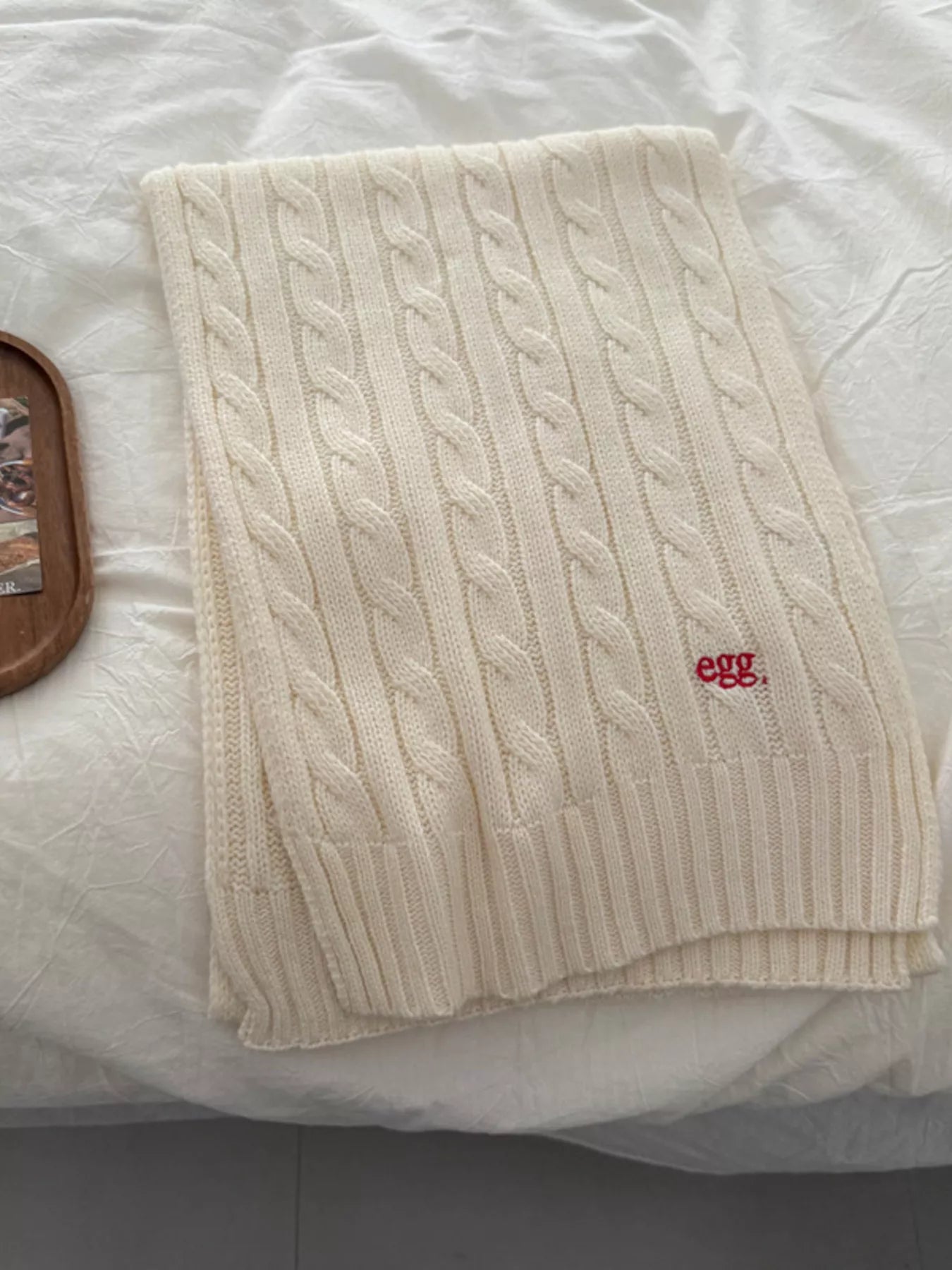 Ribbed Knitted Winter Scarf