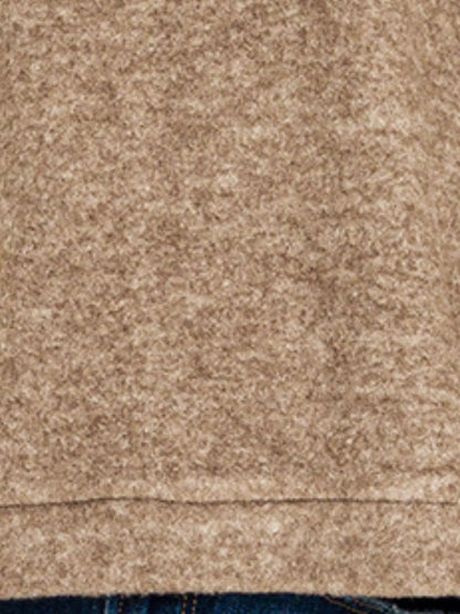Zenana Brushed Melange Hacci Cropped Sweater