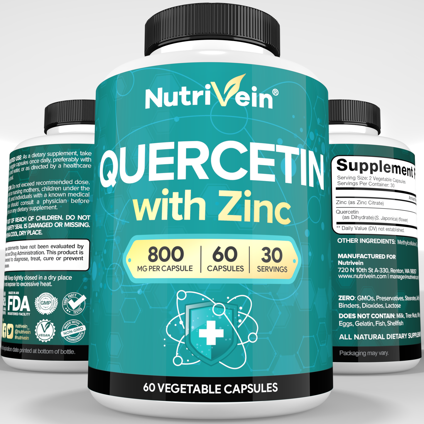 Nutrivein Zinc Quercetin Combined Supplement