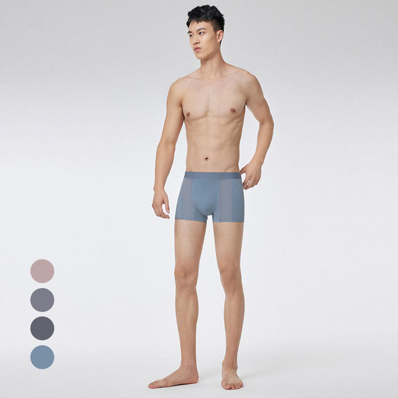 Seamless Nude Soft Mesh Stitching Men's Underwear
