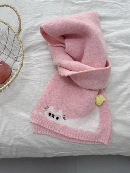 Cute Cat Knitted Scarf