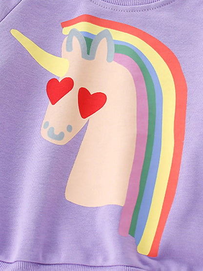 Children's Unicorn Rainbow Graphic Sweatshirt