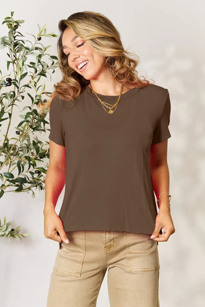 Basic Bae Full Size Round Neck Short Sleeve T-Shirt Plus Size