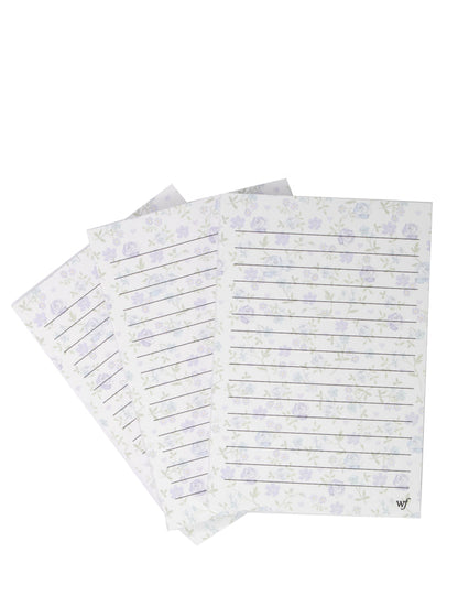 Lilac & Blue Floral Notepad