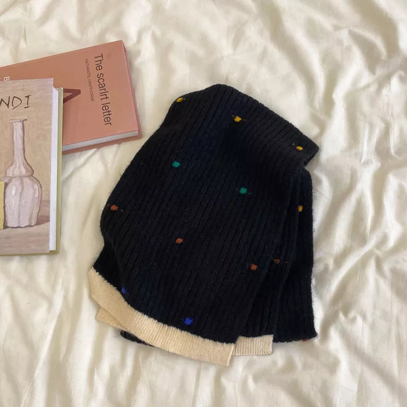 Colorful Dot Knitted Scarf
