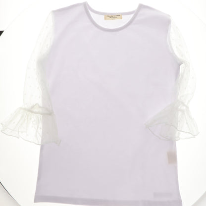 Dainty Lace Mid Sleeve Single Ruffle Shirt