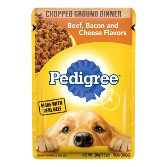 Pedigree Chopped Ground Dinner Beef, Bacon & Cheese Flavor (3.5oz)