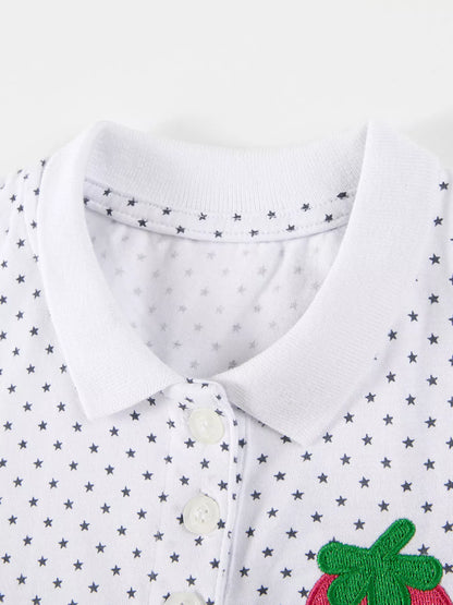 Children's Strawberry Polka Dot Polo