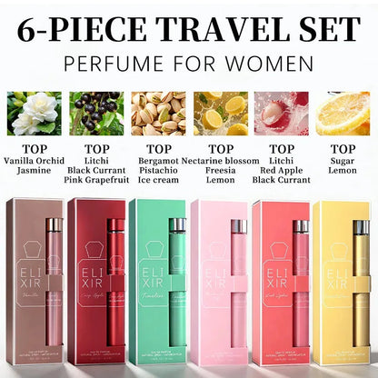 Women's 6 Piece Set Travel Perfume 35ml 1.18oz Perfume For Her PDQ Sweet Gourmand & Floral Fragrances  Long Lasting For Party Night Out & Daily Wear Perfect Gift For Girlfriend, Best Friend, Mother
