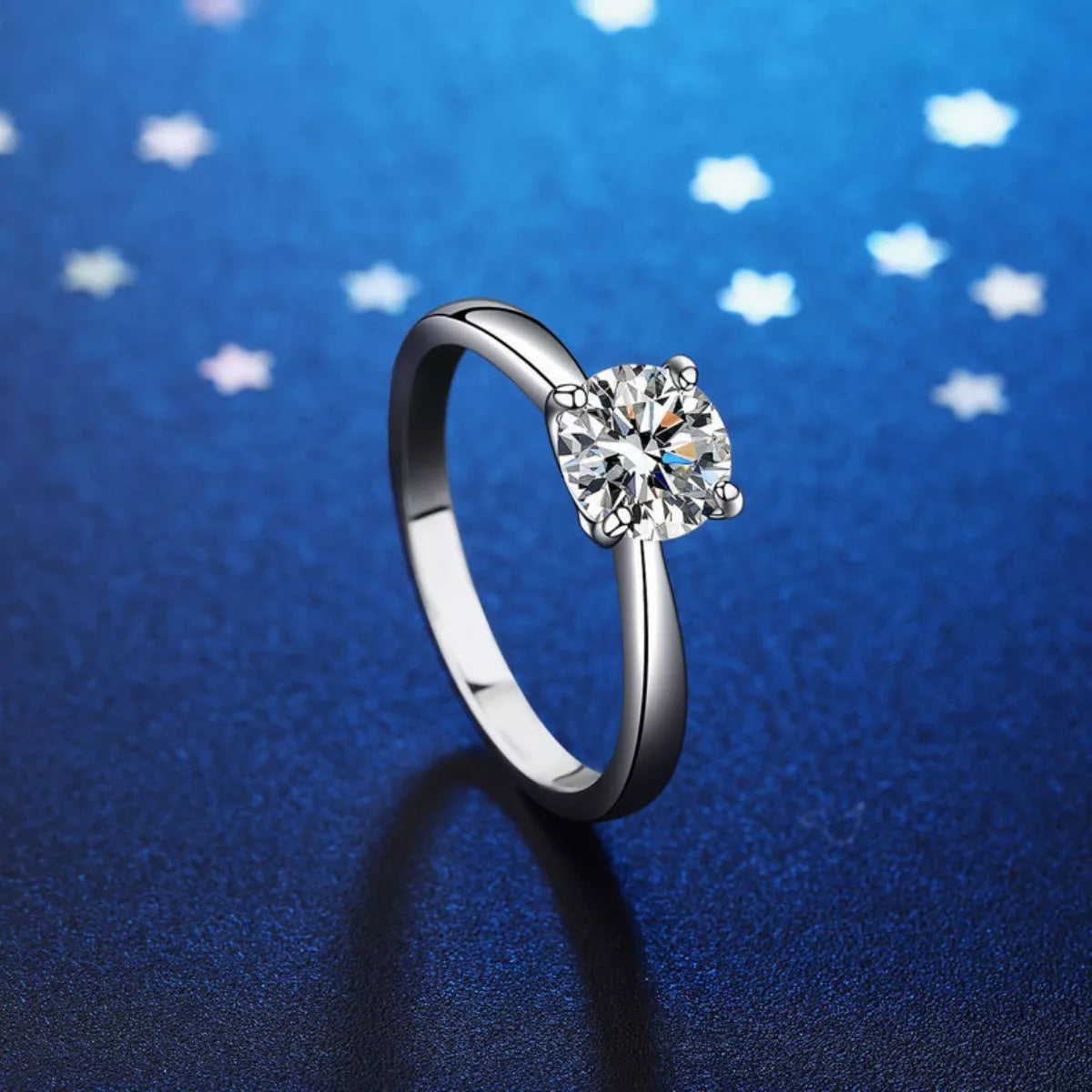 1 Carat Moissanite 925 Sterling Silver Ring
