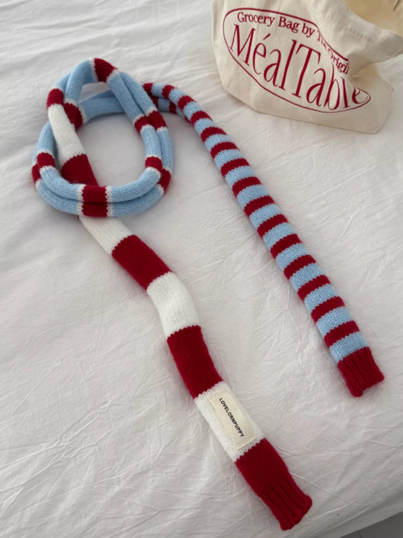 Striped Knitted Warm Scarf