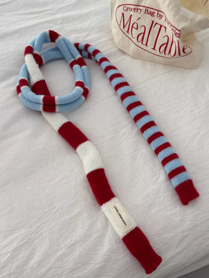 Striped Knitted Warm Scarf