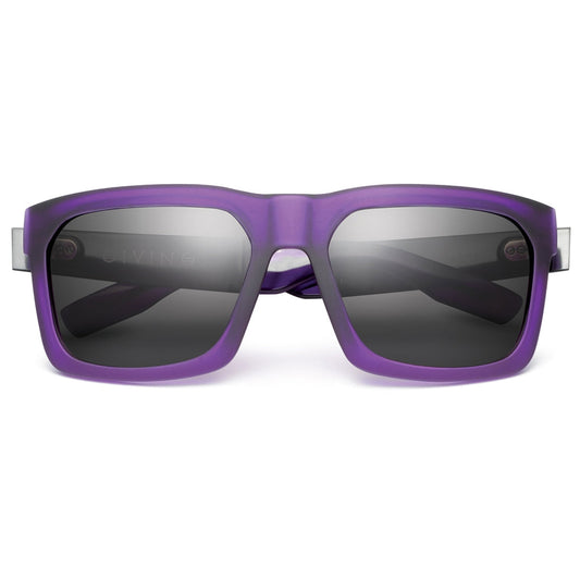 GIVING: Matte Purple - Brushed Black / Grey Lens