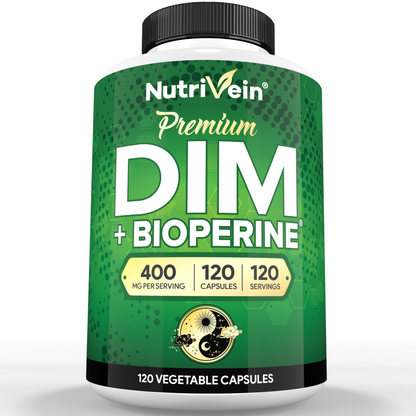 Nutrivein Premium DIM Supplement 400 mg Daily - 120 Capsules