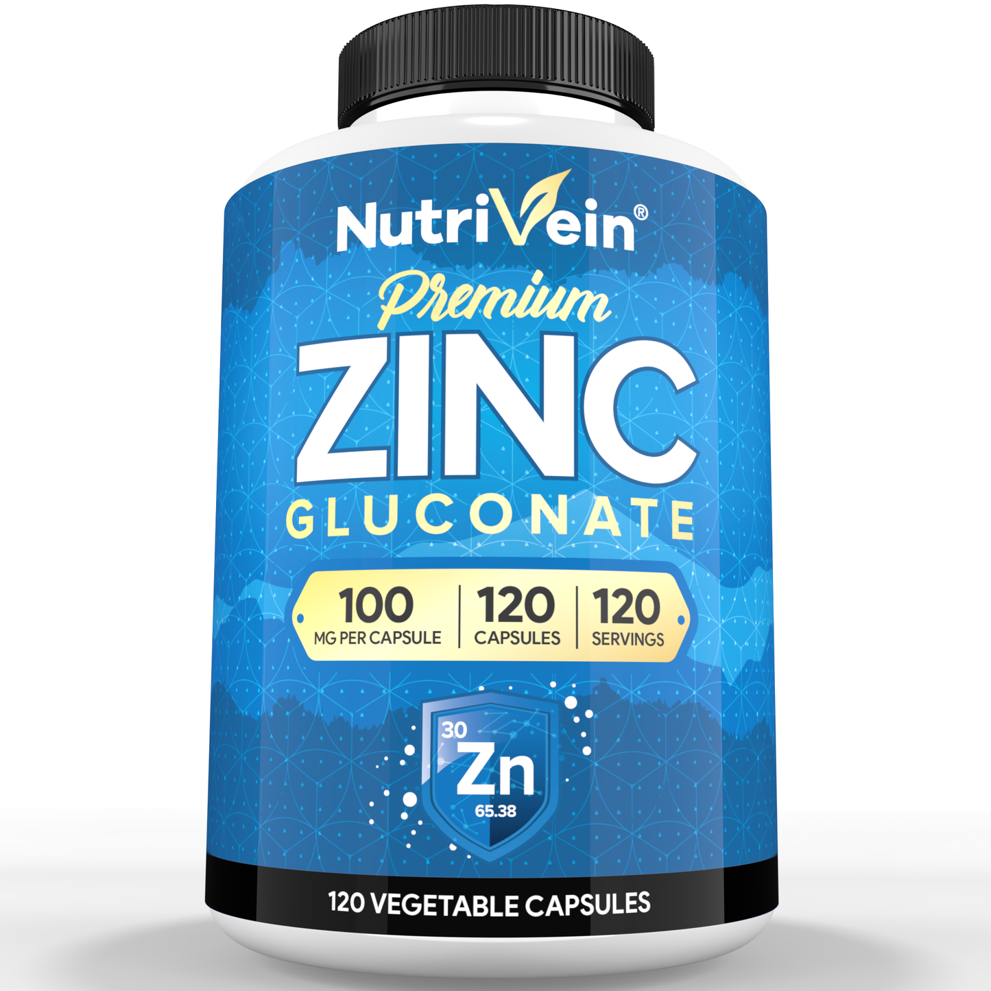 Nutrivein Premium Zinc Gluconate 100mg - 120 Capsules