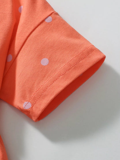 Children's Strawberry Print Casual Dress