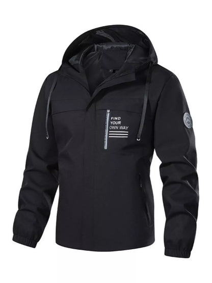 Men's Plus Size Waterproof Hooded Outdoor Jacket