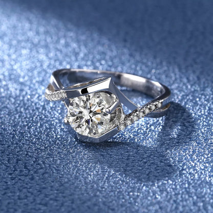 1 Carat 925 Sterling Silver Moissanite Ring