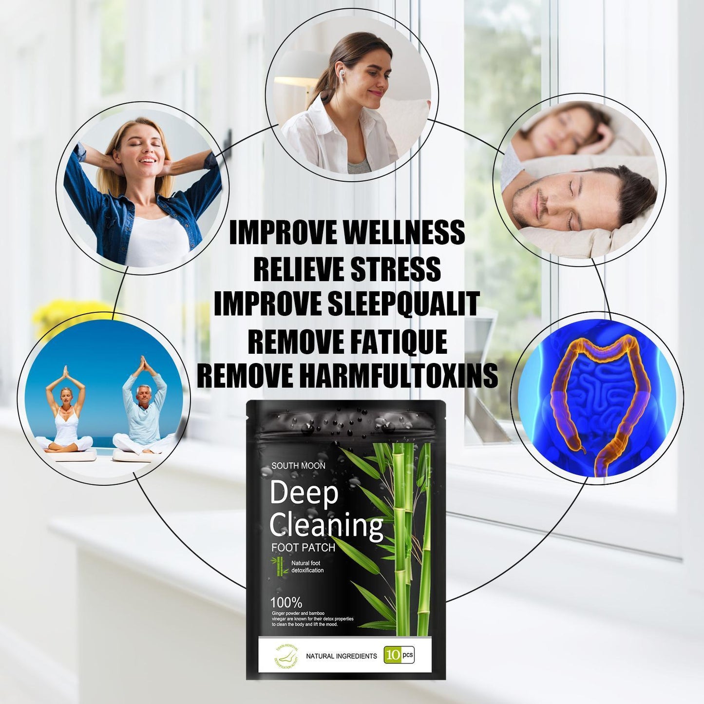 Nanyue Natural Herbal Sleep Aid To Relieve Physical And Mental Stress Foot Massage Foot Patch