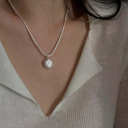 925 Sterling Silver Pearl Necklace
