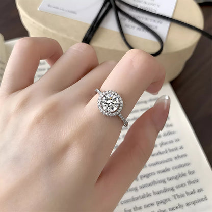 1 Carat Moissanite 925 Sterling Silver Ring