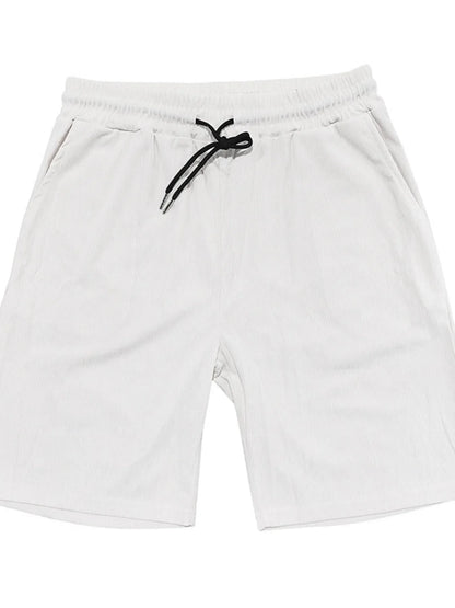 Men's Full Size Button Up Top and Shorts Set Plus Size