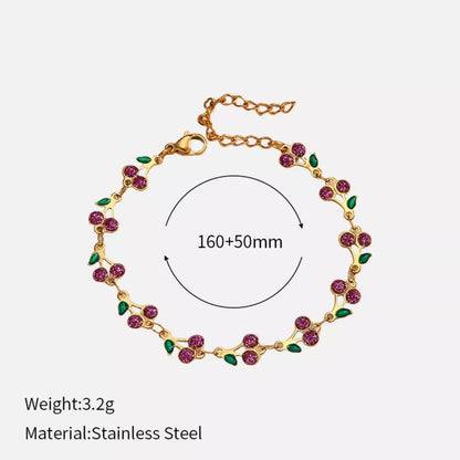 18K Gold-Plated Cherry Charm Bracelet