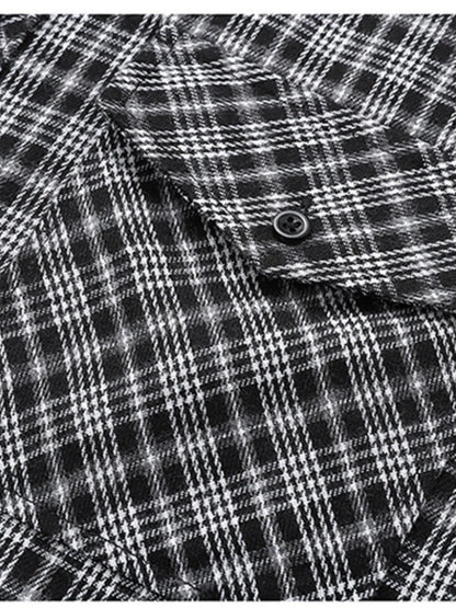 Men's Casual Plaid Long Sleeve Shirt
