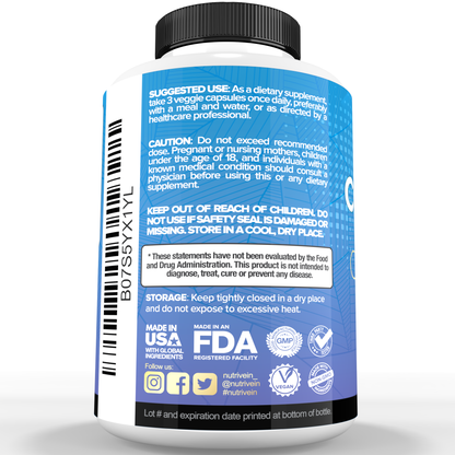 Nutrivein Premium Multi Collagen Pills 2250 mg  - 180 Capsules