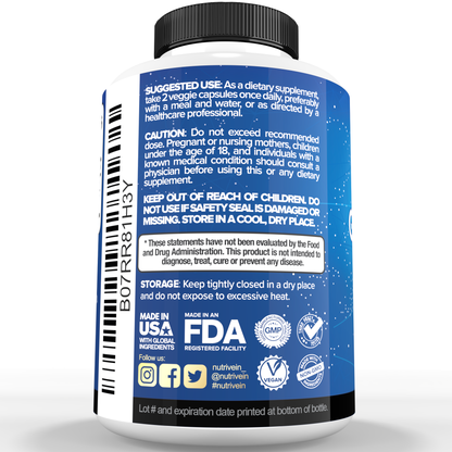 Nutrivein Premium Liposomal Glutathione Supplement 700 mg - 60 Capsules