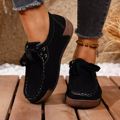 Round Toe Lace Up Sneakers