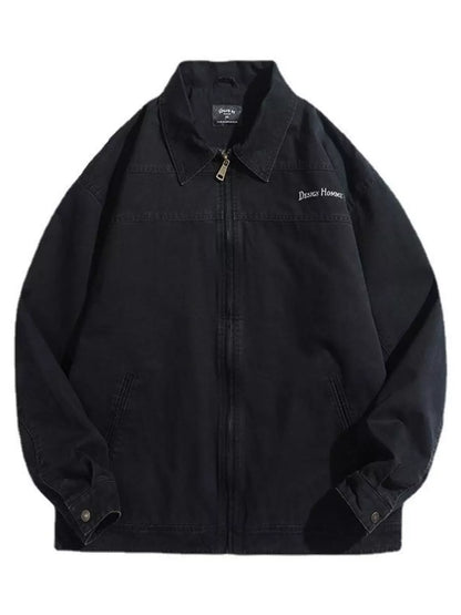 Men's Plus Size Zip Up Long Sleeve Jacket