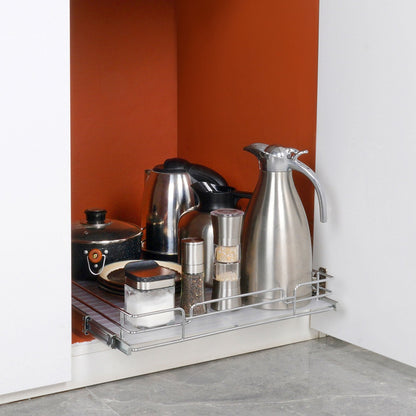 VEVOR Pull Out Cabinet Organizer, Heavy Duty Slide Out Pantry Shelves, Chrome-Plated Steel Roll Out Drawers, Sliding Drawer Storage For Home, Inside Kitchen Cabinet, Bathroom, Under Sink