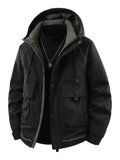 Men's Plus Size Hooded Padded Winter Jacket