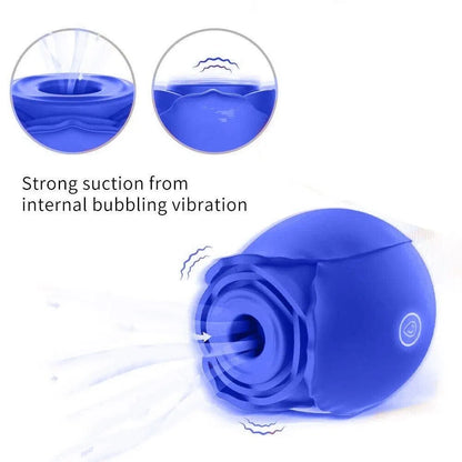 Discreet 10 Speed Personal Massage Rose Vibrator-Sucking Massager For Women